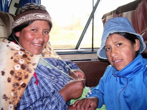 Locals on the bus back to La Paz