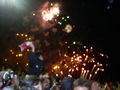 Fireworks as the teams came out