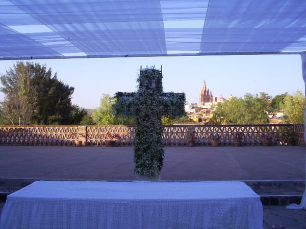 The Terrace of the service overlooking above church