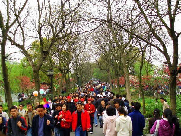 Just One or Two Other People Visiting Hangzhou as Well....