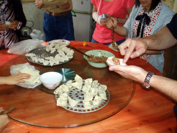 Making more dumplings before lunch