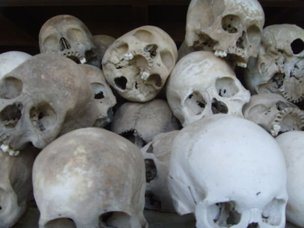 Skulls at the Killing fields.