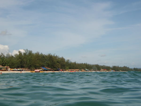 Sihanoukville Beach from the sea