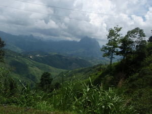 The view from the mountainous road