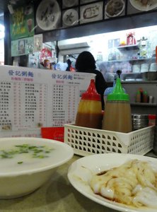 Congee and crazy fluffy cheung fan