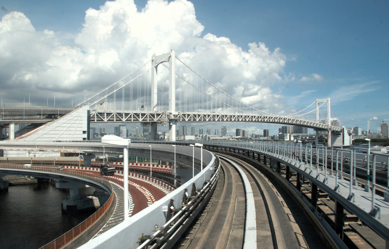 View of Rainbow Bridge from Yurikamome