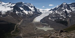Columbia Icefield from above