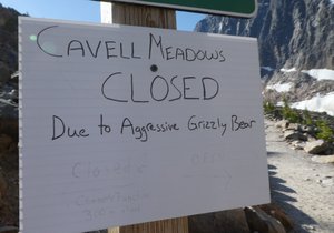 Trail closure at Mount Edith Cavall