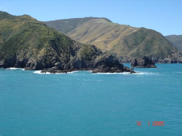 Malborough Sound - as the ferry arrives in Picton from Wellington