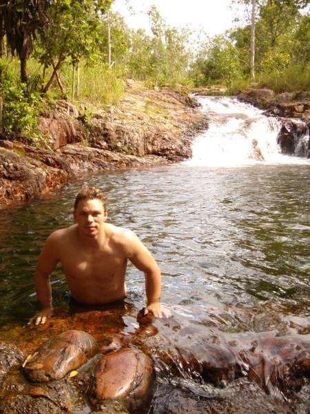 swimming in the falls - Lichfield National Park