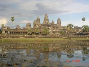 Amazing Angkor Wat - symbol of the Cambodian nation in more prosperous times (about 900 years ago)