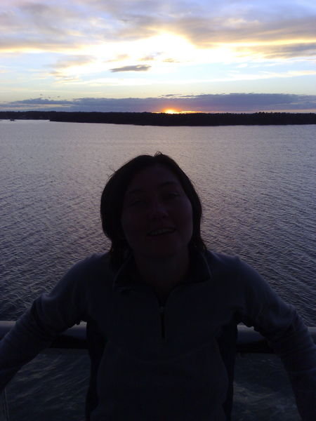 Sunset on ferry trip