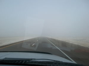 Fog on our way out of Tucumcari