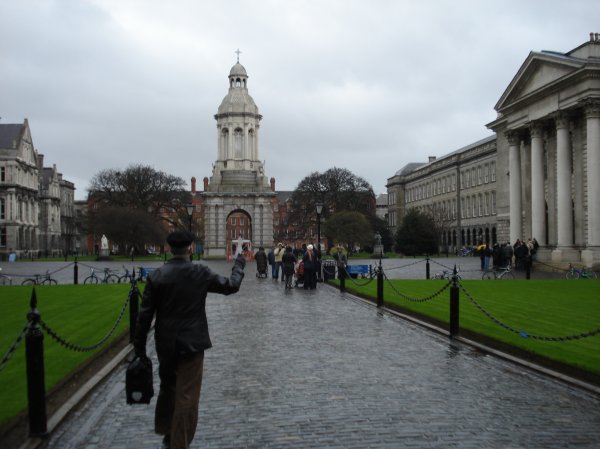 the start of our walking tour at Trinity College
