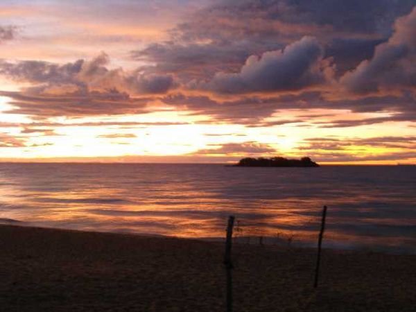 sunset on lake malawi