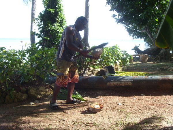 Big knife for coconut demo