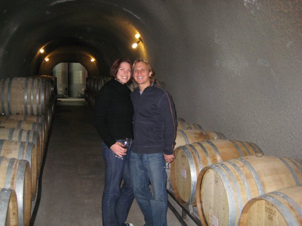 The cave tour at the Eberle winery in Paso Robles