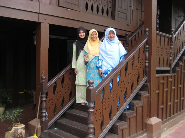 Young Malay girls posing for a pic.