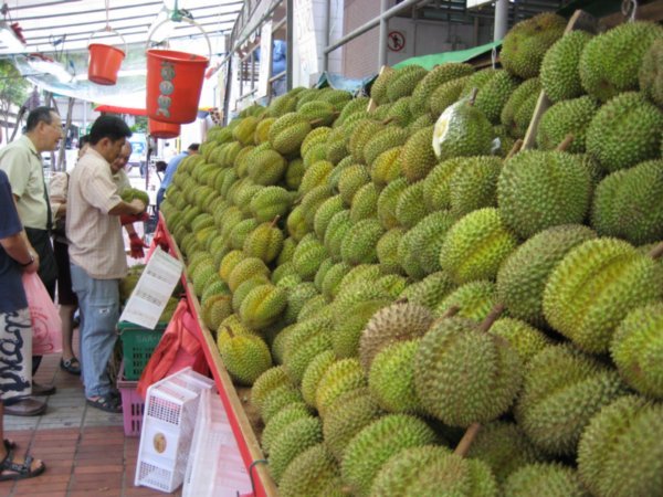 Lots of durian fruit