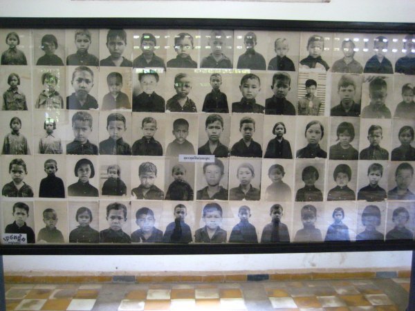 Photos of victims from the Khmer Rouge