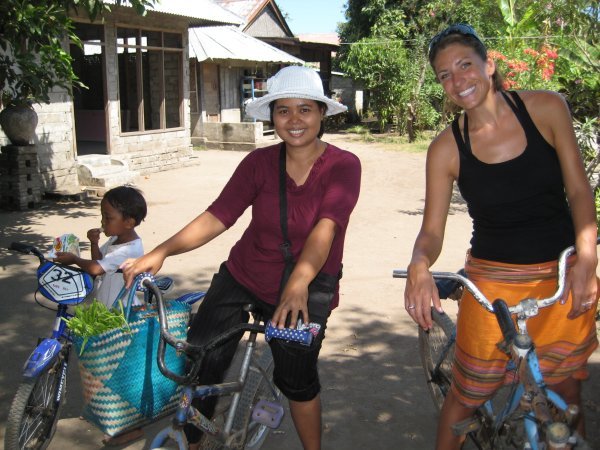 First, we had to bike to the village for the ingredients
