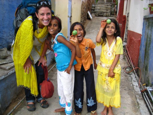 Colorful girls in Pushkar