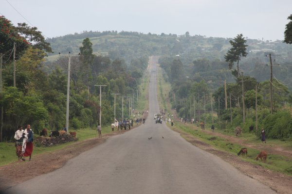 I like this shot because it shows the number of people CONSTANTLY PRESENT along the roads of Ethiopia