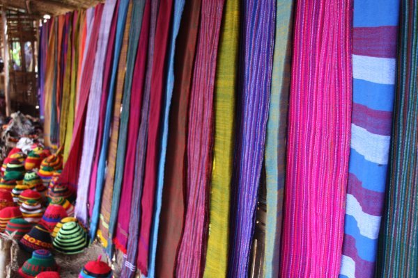 Colorful woven fabrics