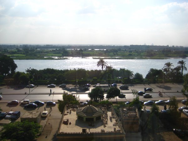 Great view of the nile from Mohammed and Sarah's apartment building