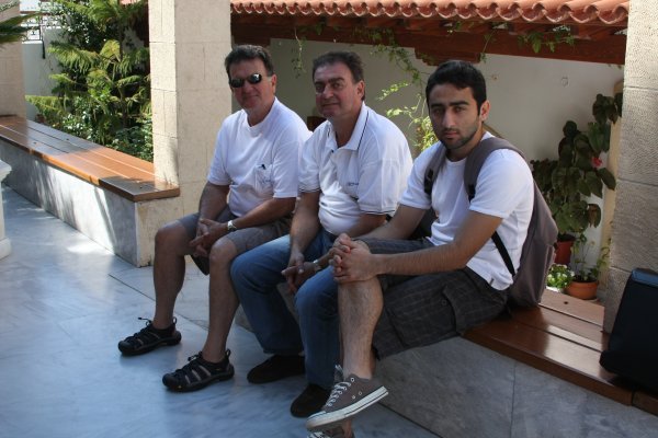 Greek dudes: Lakis, Mike, Alberto