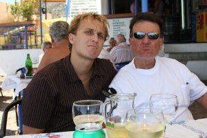 Greek smiles with my dad