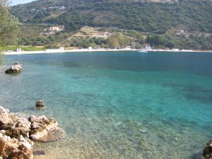 Crystal clear Ionian waters in Ithaki