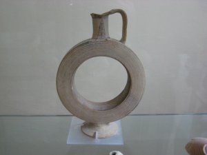 Ancient vase at the archaelogical museum in Ithaki