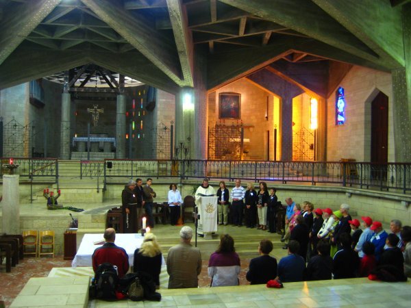 Inside the Church of the Anunciation in Nazareth