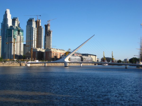Strolling the boardwalk of Puerto Madero, Buenos Aires