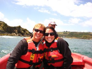 Motoring out to see the penguins in Ancud