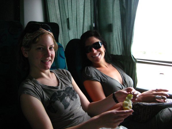 Renee and Hannah traveling in style