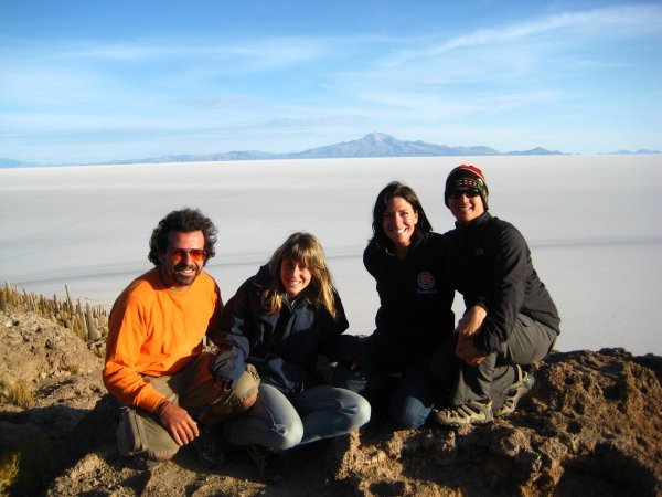 On top of Isla del Pescado with Francisco, Barbara, Hannah, and Nico