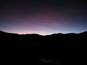 Sunrise in Bolivia; San Antonio de Lipez