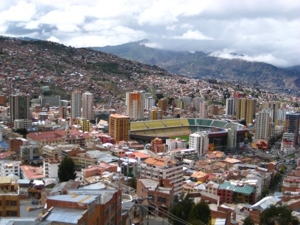 La Paz is literally built onto a mountain side