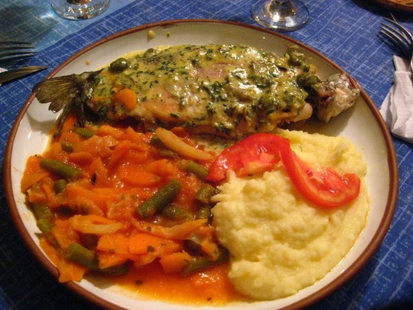 Trucha (trout) from Copacabana; delicious!!
