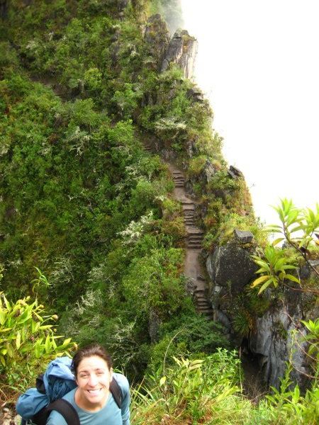Climbing up Huayna Picchu