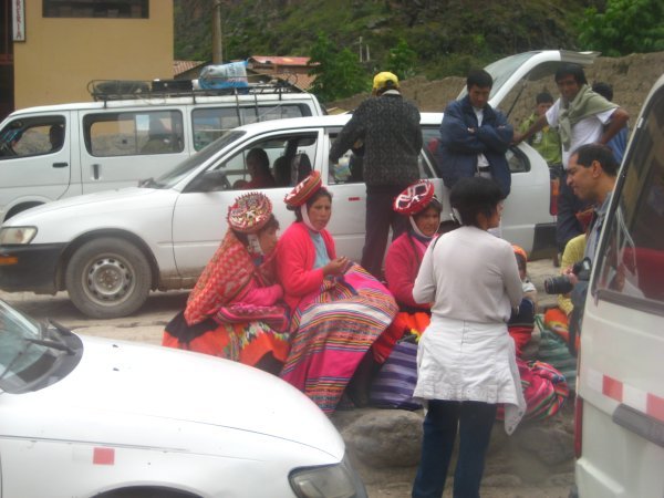 Typical Peruvian dress in the rural areas around Ollantaytambo