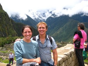 In front of Machu Picchu