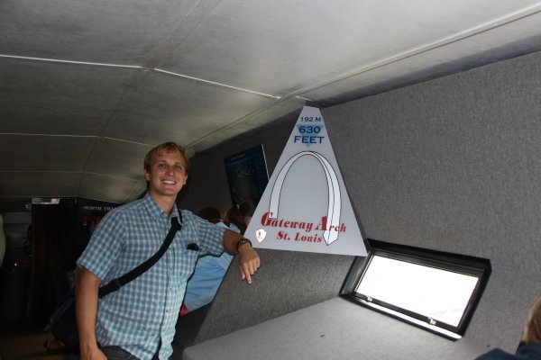 Inside the top of the St. Louis Arch