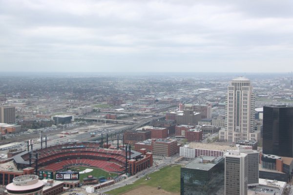 View from the top of the St. Louis Arch