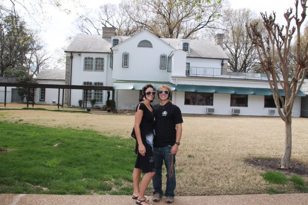 In front of Elvis' main house at Graceland
