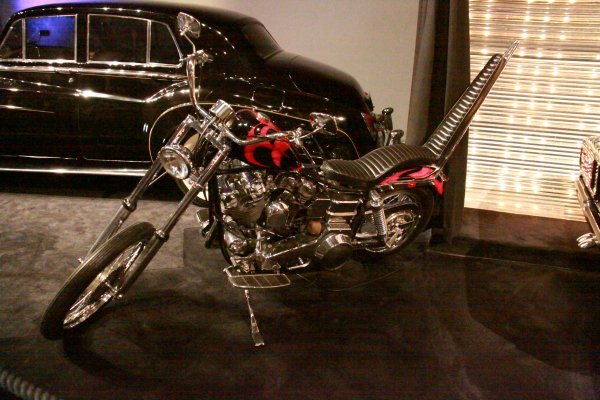 One of his motorcycles.