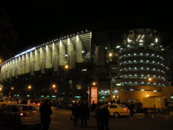 On arrival at the stadium