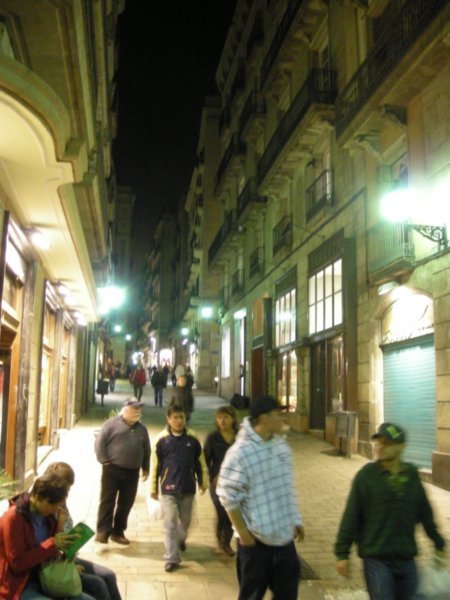 Night Time in  Barcelona